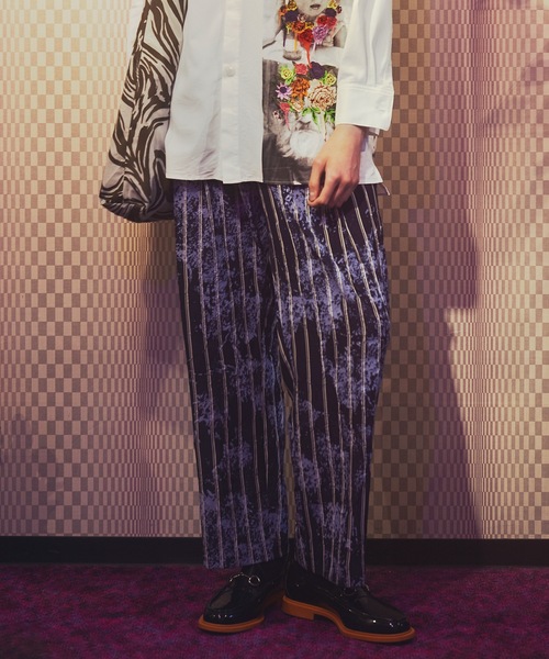 amok アモク パンツ PAINT SHRINK PRINT PANTS