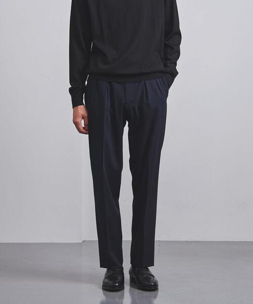 UNITED ARROWS（ユナイテッドアローズ）の「＜UNITED ARROWS＞ ポリエステル/レーヨン ツイル 2プリーツ テーパード（その他パンツ・メンズ・ライトグレー/ネイビー・S/M/XL/L）」の2枚目の写真
