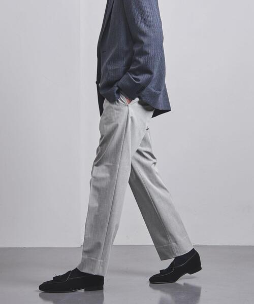 UNITED ARROWS（ユナイテッドアローズ）の「＜UNITED ARROWS＞ ポリエステル/レーヨン ツイル 2プリーツ テーパード（その他パンツ・メンズ・ライトグレー/ネイビー・S/M/XL/L）」の4枚目の写真