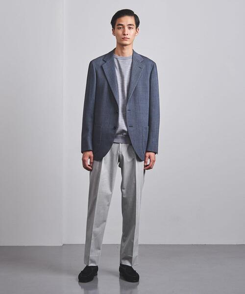 UNITED ARROWS（ユナイテッドアローズ）の「＜UNITED ARROWS＞ ポリエステル/レーヨン ツイル 2プリーツ テーパード（その他パンツ・メンズ・ライトグレー/ネイビー・S/M/XL/L）」の7枚目の写真