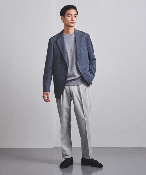 UNITED ARROWS（ユナイテッドアローズ）の「＜UNITED ARROWS＞ ポリエステル/レーヨン ツイル 2プリーツ テーパード（その他パンツ・メンズ・ライトグレー/ネイビー・S/M/XL/L）」の6枚目の写真