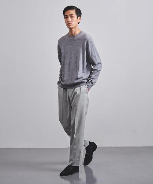 UNITED ARROWS（ユナイテッドアローズ）の「＜UNITED ARROWS＞ ポリエステル/レーヨン ツイル 2プリーツ テーパード（その他パンツ・メンズ・ライトグレー/ネイビー・S/M/XL/L）」の8枚目の写真