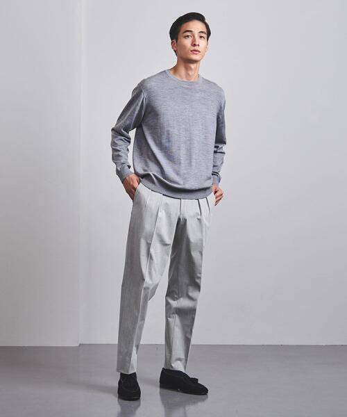 UNITED ARROWS（ユナイテッドアローズ）の「＜UNITED ARROWS＞ ポリエステル/レーヨン ツイル 2プリーツ テーパード（その他パンツ・メンズ・ライトグレー/ネイビー・S/M/XL/L）」の12枚目の写真