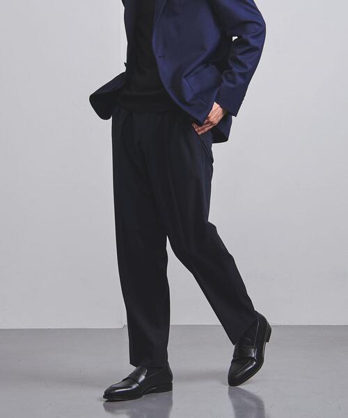 UNITED ARROWS（ユナイテッドアローズ）の「＜UNITED ARROWS＞ ポリエステル/レーヨン ツイル 2プリーツ テーパード（その他パンツ・メンズ・ライトグレー/ネイビー・S/M/XL/L）」の10枚目の写真