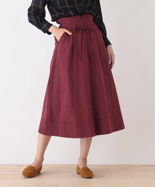 DRESKIP(ドレスキップ)の「◆ピーチ共紐ベルト付きスカート(スカート・レディース・ダークブラウン/ブラック/ワインレッド・02/03)」の3枚目の写真
