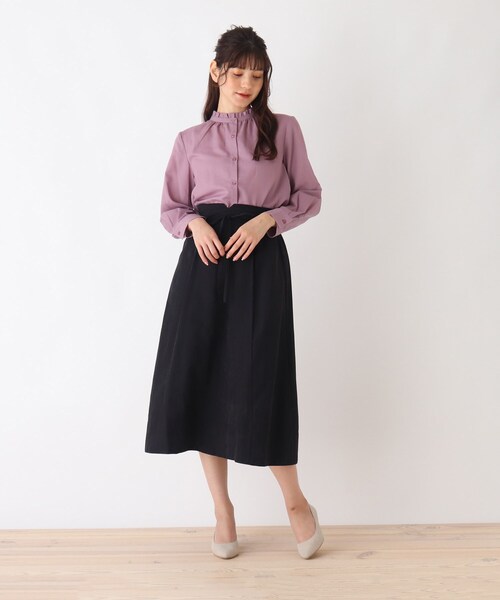 DRESKIP(ドレスキップ)の「◆ピーチ共紐ベルト付きスカート(スカート・レディース・ダークブラウン/ブラック/ワインレッド・02/03)」の18枚目の写真