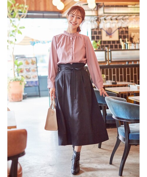 DRESKIP(ドレスキップ)の「◆ピーチ共紐ベルト付きスカート(スカート・レディース・ダークブラウン/ブラック/ワインレッド・02/03)」の13枚目の写真