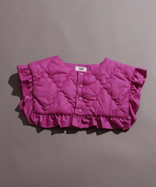 I am I in fact...（アイアムアイインファクト）の「EVO DOWN キルティング フリルつけ衿（付け襟・レディース・ブラック/パープル/カーキ/ブルー・FREE）」の4枚目の写真