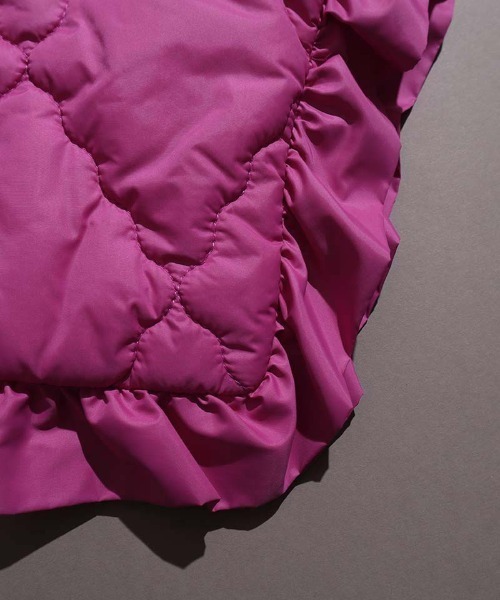 I am I in fact...（アイアムアイインファクト）の「EVO DOWN キルティング フリルつけ衿（付け襟・レディース・ブラック/パープル/カーキ/ブルー・FREE）」の9枚目の写真