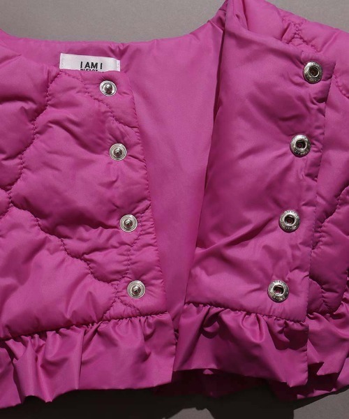 I am I in fact...（アイアムアイインファクト）の「EVO DOWN キルティング フリルつけ衿（付け襟・レディース・ブラック/パープル/カーキ/ブルー・FREE）」の11枚目の写真