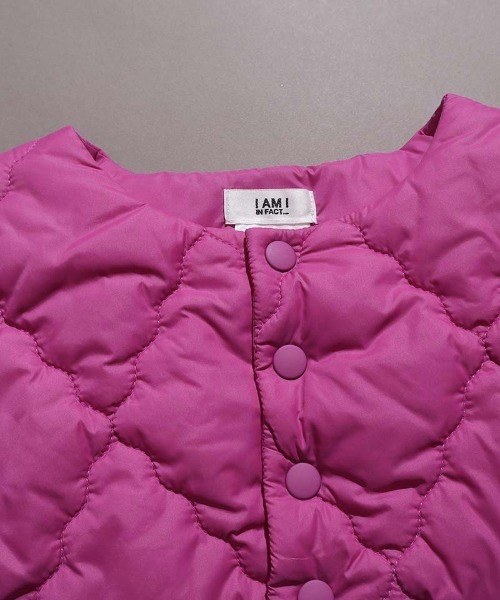 I am I in fact...（アイアムアイインファクト）の「EVO DOWN キルティング フリルつけ衿（付け襟・レディース・ブラック/パープル/カーキ/ブルー・FREE）」の14枚目の写真