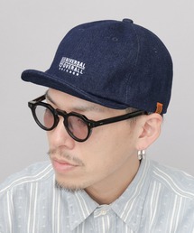 UNIVERSAL OVERALL | ロゴ刺繍 コットン ショートバイザー ショートブリム キャップ(キャップ)