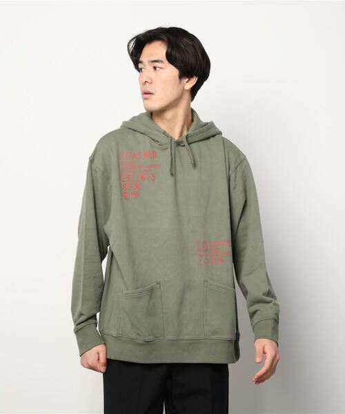Levi's（リーバイス）の「Levi's(R) RED HOODED SWEATSHIRT DUSTY OLIVE（パーカー・メンズ・グリーン・L/XL/S/M）」の7枚目の写真