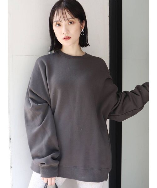 MURUA（ムルーア）の「プレーンルーズスウェット（スウェット・レディース・ホワイト/ダークグレー/モカ・FREE）」の13枚目の写真