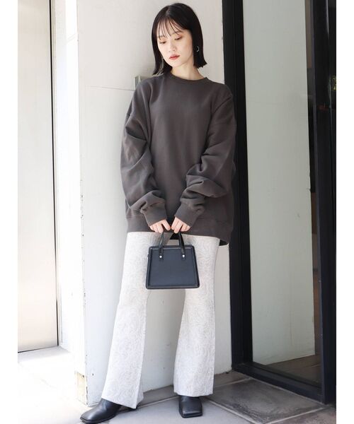 MURUA（ムルーア）の「プレーンルーズスウェット（スウェット・レディース・ホワイト/ダークグレー/モカ・FREE）」の19枚目の写真