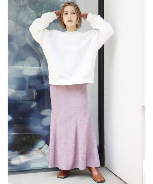 MURUA（ムルーア）の「プレーンルーズスウェット（スウェット・レディース・ホワイト/ダークグレー/モカ・FREE）」の22枚目の写真