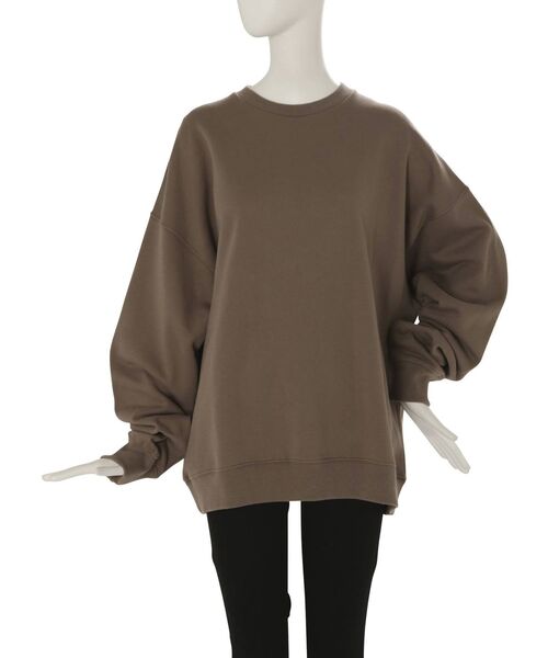 MURUA（ムルーア）の「プレーンルーズスウェット（スウェット・レディース・ホワイト/ダークグレー/モカ・FREE）」の11枚目の写真