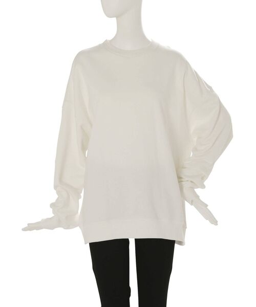 MURUA（ムルーア）の「プレーンルーズスウェット（スウェット・レディース・ホワイト/ダークグレー/モカ・FREE）」の9枚目の写真