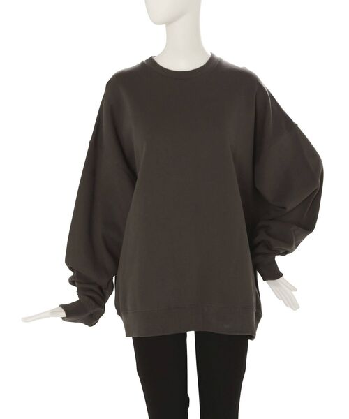 MURUA（ムルーア）の「プレーンルーズスウェット（スウェット・レディース・ホワイト/ダークグレー/モカ・FREE）」の7枚目の写真