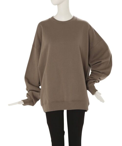 MURUA（ムルーア）の「プレーンルーズスウェット（スウェット・レディース・ホワイト/ダークグレー/モカ・FREE）」の5枚目の写真