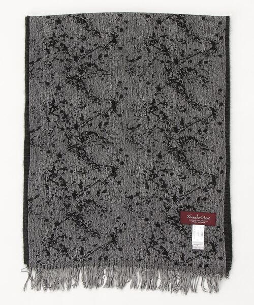 TORNADO MART（トルネードマート）の「TORNADO MART∴ドリッピングジャガードマフラー（ストール/ショール・メンズ・ブラック/ホワイト/ボルドー・FREE）」の3枚目の写真