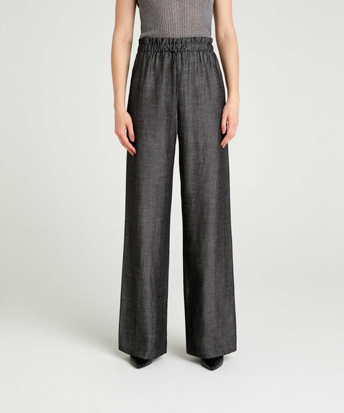 SISLEY(シスレー)の「ヘンプ混ドロストフレアパンツ(その他パンツ・レディース・スミクロ・42/40/44/38)」の1枚目の写真