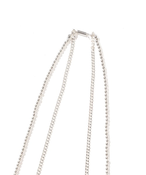 ADAM ET ROPE'（アダムエロペ）の「メタルパール 2連ネックレス（ネックレス・メンズ・シルバー・FREE）」の5枚目の写真