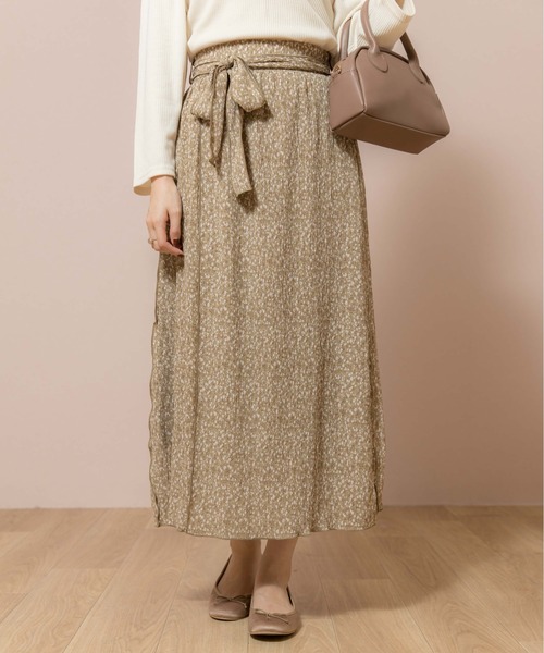 flower(フラワー)の「ウェーヴィラップスカート(スカート・レディース・ブラック/グリーン・FREE)」の1枚目の写真