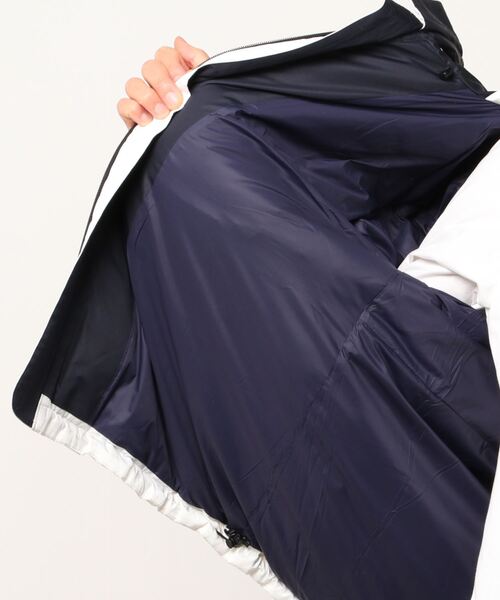Go to by mizuno（ゴートゥーバイミズノ）の「PANAM　ミドルウェイトダウンジャケット[ユニセックス]（ダウンジャケット/コート・メンズ・ネイビー/ホワイト・L/XL/M）」の7枚目の写真