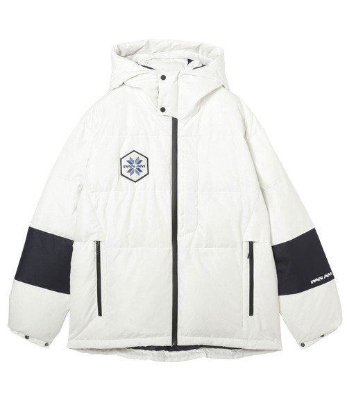 Go to by mizuno（ゴートゥーバイミズノ）の「PANAM　ミドルウェイトダウンジャケット[ユニセックス]（ダウンジャケット/コート・メンズ・ネイビー/ホワイト・L/XL/M）」の5枚目の写真