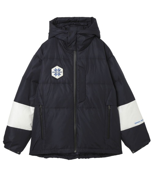 Go to by mizuno（ゴートゥーバイミズノ）の「PANAM　ミドルウェイトダウンジャケット[ユニセックス]（ダウンジャケット/コート・メンズ・ネイビー/ホワイト・L/XL/M）」の6枚目の写真