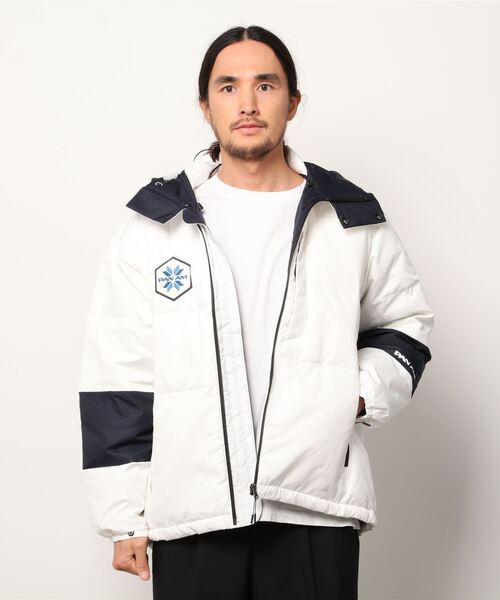 Go to by mizuno（ゴートゥーバイミズノ）の「PANAM　ミドルウェイトダウンジャケット[ユニセックス]（ダウンジャケット/コート・メンズ・ネイビー/ホワイト・L/XL/M）」の16枚目の写真