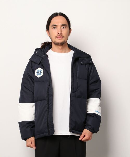 Go to by mizuno（ゴートゥーバイミズノ）の「PANAM　ミドルウェイトダウンジャケット[ユニセックス]（ダウンジャケット/コート・メンズ・ネイビー/ホワイト・L/XL/M）」の17枚目の写真