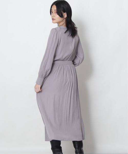 NATURAL BEAUTY BASIC(ナチュラルビューティーベーシック)の「割繊ボックスタックワンピース(ワンピース・レディース・グレー/グリーン/ダークブルー・SMALL/MEDIUM)」の14枚目の写真