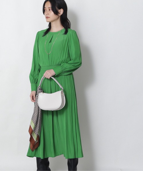 NATURAL BEAUTY BASIC(ナチュラルビューティーベーシック)の「割繊ボックスタックワンピース(ワンピース・レディース・グレー/グリーン/ダークブルー・SMALL/MEDIUM)」の18枚目の写真