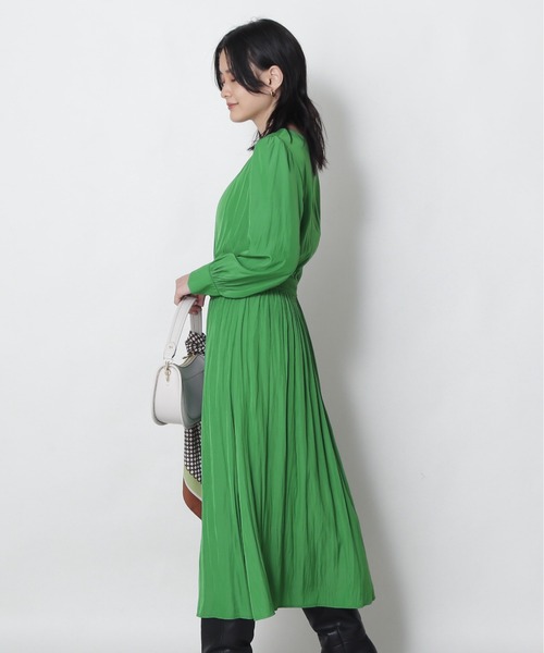 NATURAL BEAUTY BASIC(ナチュラルビューティーベーシック)の「割繊ボックスタックワンピース(ワンピース・レディース・グレー/グリーン/ダークブルー・SMALL/MEDIUM)」の20枚目の写真