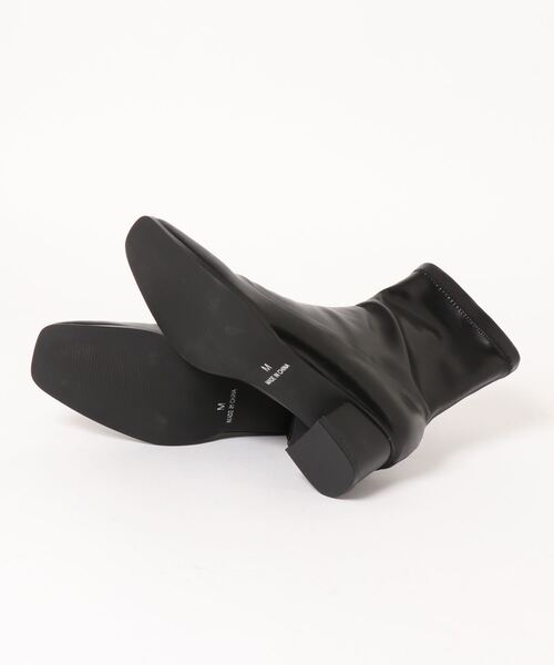 Samansa Mos2 blue(サマンサモスモスブルー)の「太ヒールストレッチブーツ(ブーツ・レディース・キナリ/ブラウン/ブラック・MEDIUM/LARGE)」の5枚目の写真