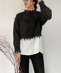 CAPRICIEUX LE'MAGE | シャツSETクラッシュハイネックプルオーバー(ニット/セーター)