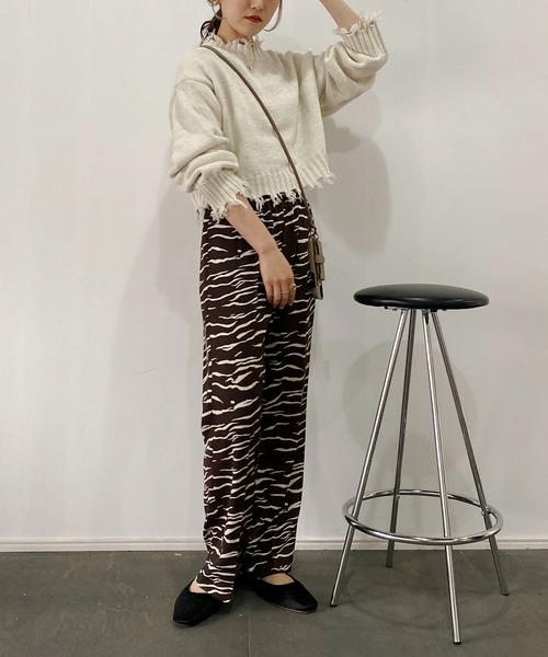 CAPRICIEUX LE'MAGE（カプリシューレマージュ）の「〈セットアイテム〉シャツSETクラッシュハイネックプルオーバー（ニット/セーター・レディース・チャコールグレー/ライトベージュ/グリーン系その他・FREE）」の20枚目の写真