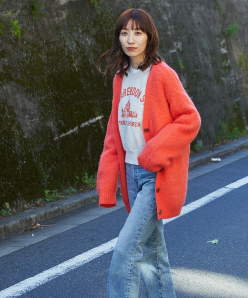 Auntie Rosa Holiday(アンティローザホリデー)の「裏起毛グラフィックショートプルオーバー(スウェット・レディース・アイボリー/ライトグレー/ネイビー/グリーン・FREE)」の17枚目の写真