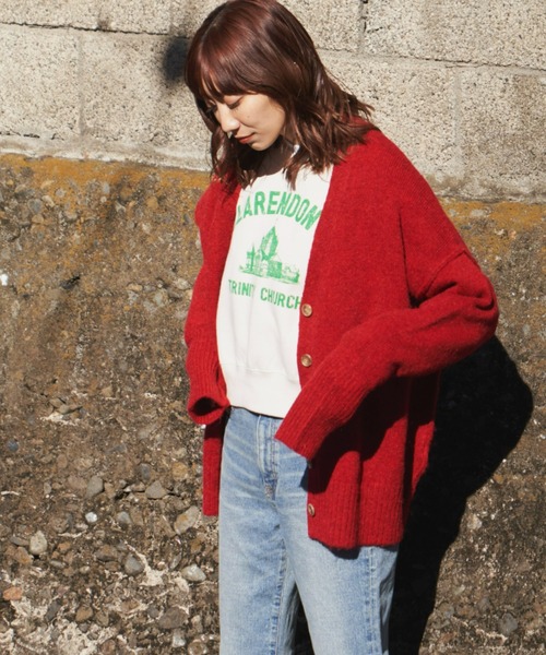 Auntie Rosa Holiday(アンティローザホリデー)の「裏起毛グラフィックショートプルオーバー(スウェット・レディース・アイボリー/ライトグレー/ネイビー/グリーン・FREE)」の8枚目の写真