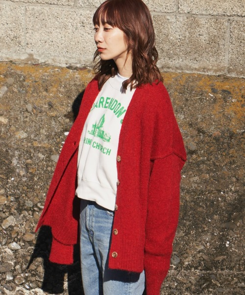 Auntie Rosa Holiday(アンティローザホリデー)の「裏起毛グラフィックショートプルオーバー(スウェット・レディース・アイボリー/ライトグレー/ネイビー/グリーン・FREE)」の10枚目の写真