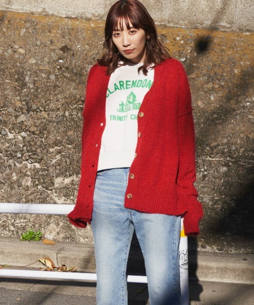 Auntie Rosa Holiday(アンティローザホリデー)の「裏起毛グラフィックショートプルオーバー(スウェット・レディース・アイボリー/ライトグレー/ネイビー/グリーン・FREE)」の9枚目の写真