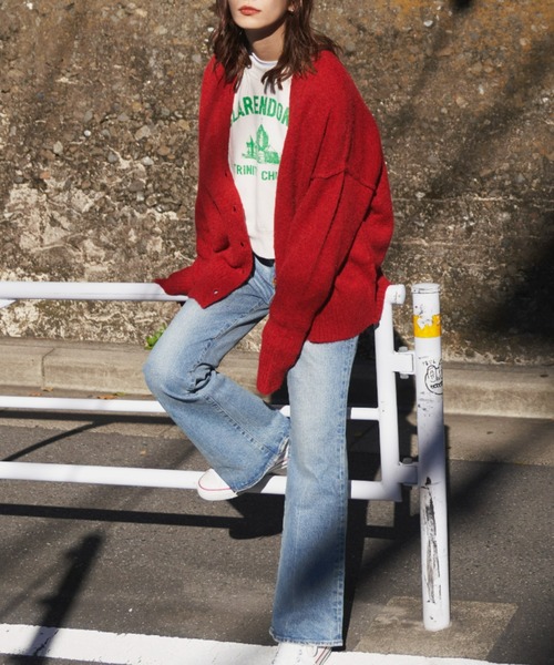 Auntie Rosa Holiday(アンティローザホリデー)の「裏起毛グラフィックショートプルオーバー(スウェット・レディース・アイボリー/ライトグレー/ネイビー/グリーン・FREE)」の13枚目の写真