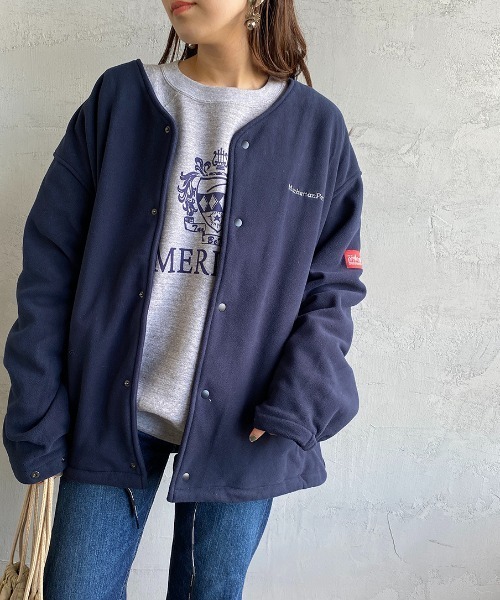 Manhattan Portage（マンハッタンポーテージ）の「[MANHATTAN PORTAGE/マンハッタンポーテージ] 別注 ポーラテック フリースカーディガン（その他アウター・レディース・ブラック/ネイビー/アイボリー・M/L）」の3枚目の写真