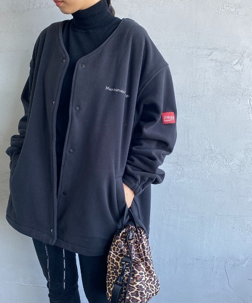 Manhattan Portage（マンハッタンポーテージ）の「[MANHATTAN PORTAGE/マンハッタンポーテージ] 別注 ポーラテック フリースカーディガン（その他アウター・レディース・ブラック/ネイビー/アイボリー・M/L）」の6枚目の写真