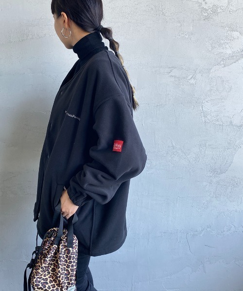 Manhattan Portage（マンハッタンポーテージ）の「[MANHATTAN PORTAGE/マンハッタンポーテージ] 別注 ポーラテック フリースカーディガン（その他アウター・レディース・ブラック/ネイビー/アイボリー・M/L）」の18枚目の写真