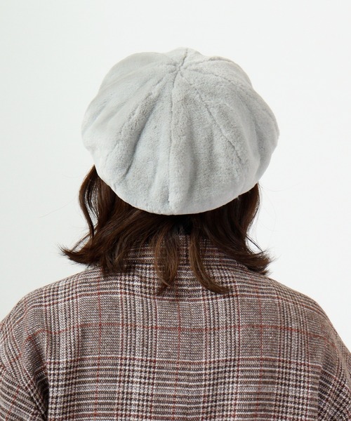 セール】QUALLE CAS ボリューム フェイクファー キャスケット