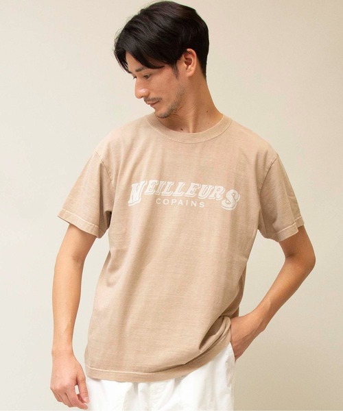 Johnbull(ジョンブル)の「【GOOD ROCK SPEED×JOHNBULL】ショートスリーブTシャツ(MEILLEURS)(Tシャツ/カットソー・メンズ・ベージュ/チャコールグレー/ホワイト・MEDIUM/SMALL/LARGE/X-LARGE)」の1枚目の写真