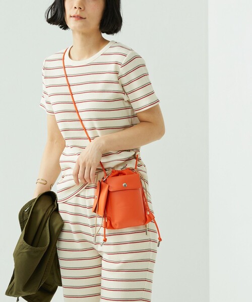 FREAK'S STORE（フリークスストア）の「cache cache/カシュカシュ スマホポケット付きショルダーバッグ(スマホショルダー)（ショルダーバッグ・レディース・ブラック/ホワイト/パープル/イエロー/ピンク/オレンジ・ONE SIZE）」の8枚目の写真